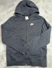 Nike Sportswear Hoodie Youth Large Logo Full Zip Black Unisex New