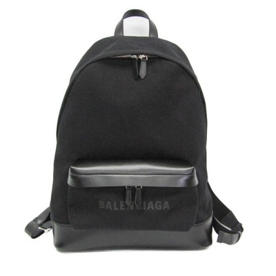 Balenciaga Navy Backpack 392007 Men,Women Leather,Canvas Backpack