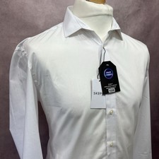 Skopes Men  s White Slim Fit Formal Shirt   Button Cuff 16  - 42  Chest