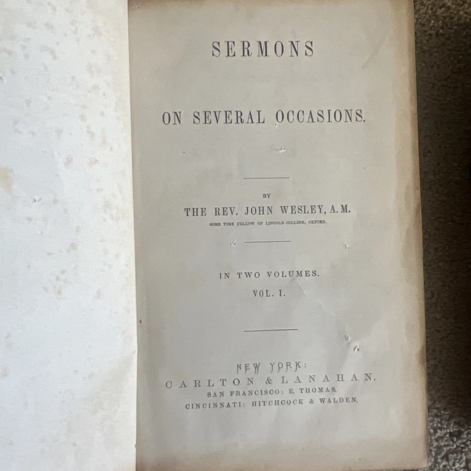 Sermons On Several Occasions By The Reverend John Wesley In Two Volumes - Image 3 of 4