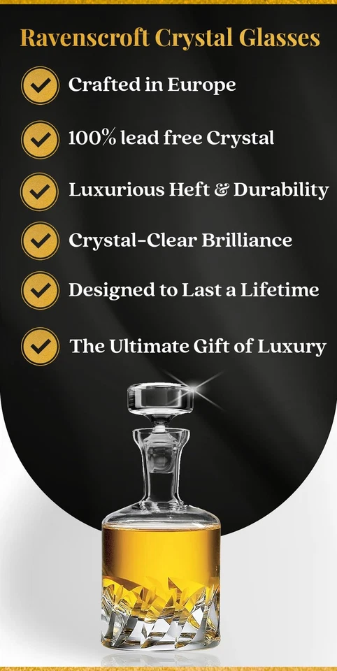 Voted Best High-End Whiskey Decanter 2024 by Food & Wine Magazine | Made in E... - Image 3 of 4