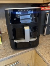 Daewoo 11L Electric Dual Air Fryer Oven Compact Double Drawer Large Twin Basket