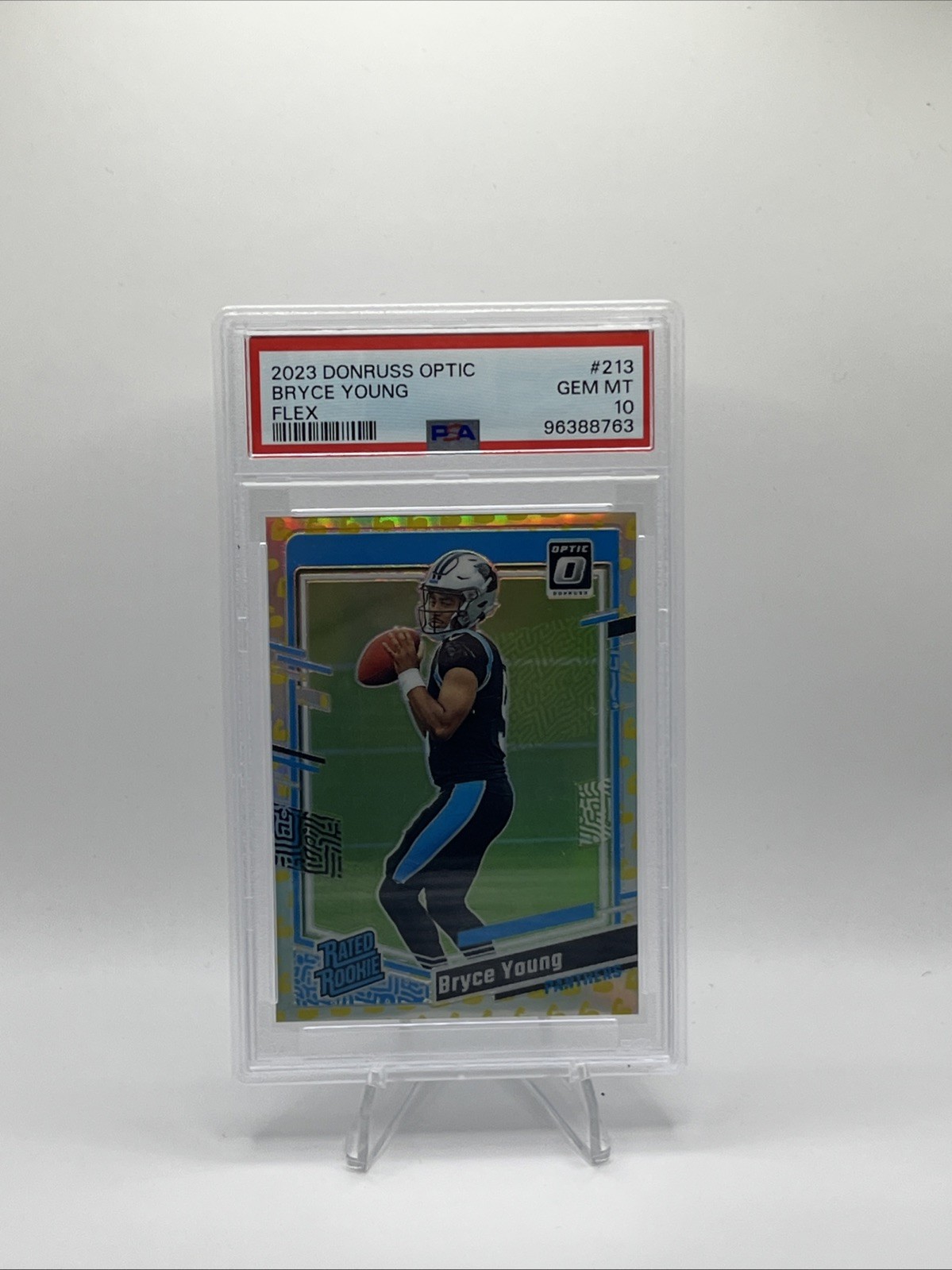 2023 Panini Donruss Optic - Rated Rookie Bryce Young #213 Flex Prizm /149 PSA 10