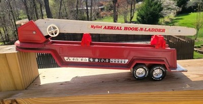Nylint Pressed Steel Aerial Hook And Ladder Fire Truck Trailer Only Vintage