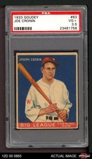 1933 Goudey #63 Joe Cronin Senators HOF PSA 3.5 - VG+