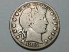 Key Date 1915 Barber Liberty Head Half Dollar - VG - F condition