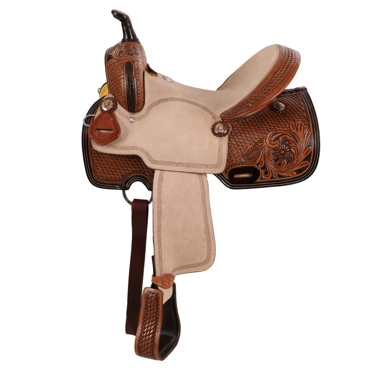 Selle en cuir Western Horse Tack 15 noir premium