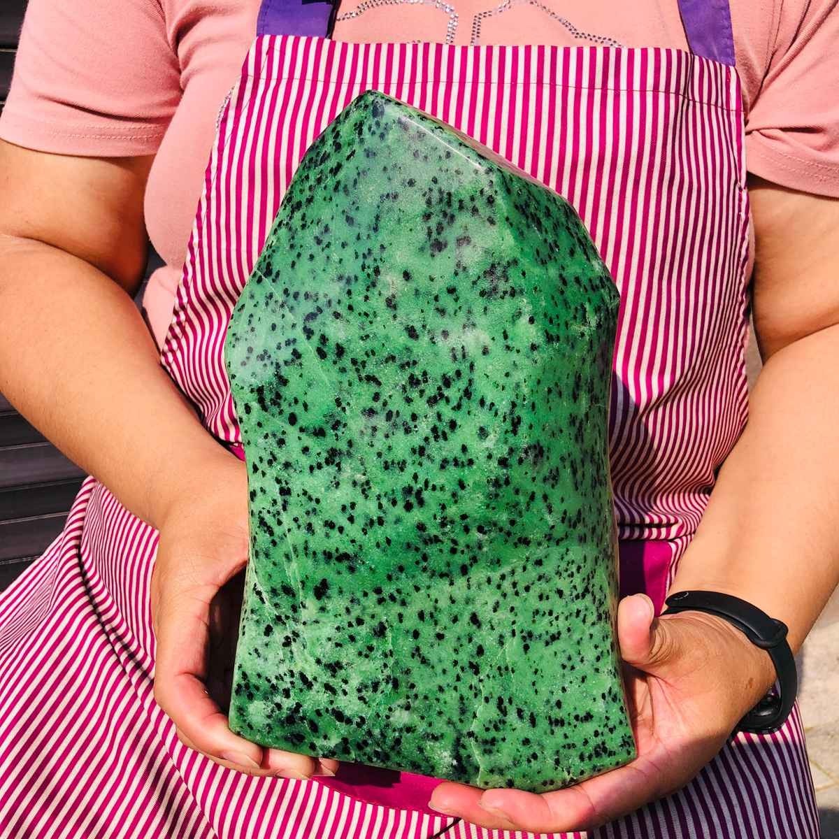 7.23LB Natural Red & green treasure Ruby Crystal Mineral Specimen Heals 2482