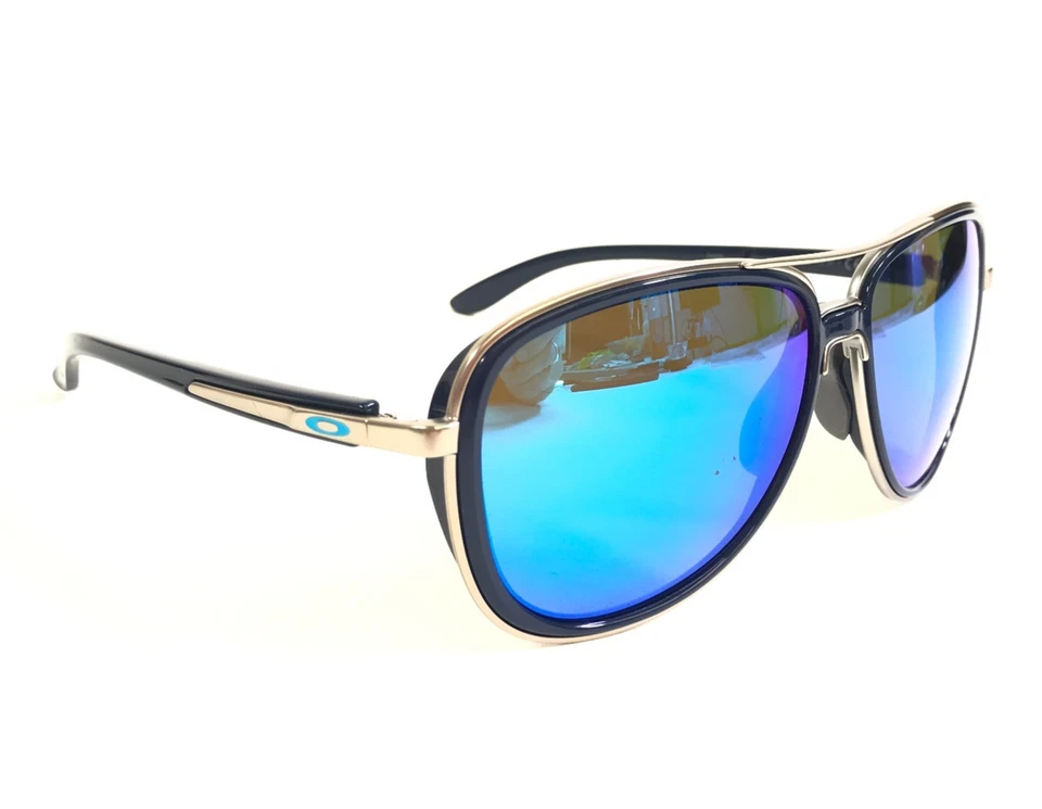 Oakley Sunglasses Split Time OO4129-0758 Navy Frames w/ Prizm Sapphire Polarized - Image 3 of 4