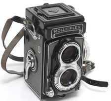  Rolleiflex T gray TLR 120 film camera w. Zeiss Tessar 3.5/75 mm lens NOTTESTED