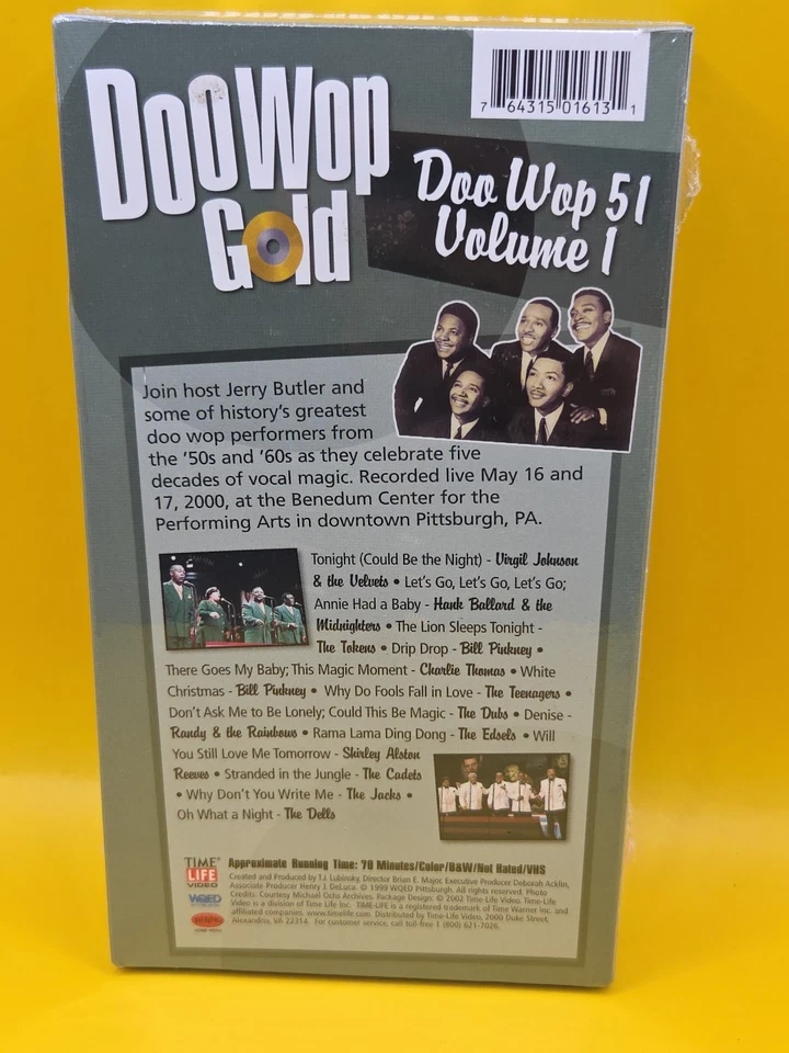 Doo Wop Gold Doo Wop 51 Volume 1 VHS Time Life Video Factory Sealed 2002 - Image 2 of 2