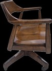 MCM Vintage Wood Swivel Bankers Chair with Casters, Jasper Co. — photo 7