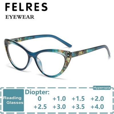 Hot Women Cat Eye Full Frame Reading Glasses Anti Blue Light Clear Lens Glasses