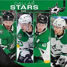 Turner Licensing,  NHL Dallas Stars 2026 Wall Calendar, 12'' X 12'', 12-Month Ca