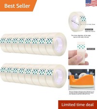 Economical 16-Pack Clear Adhesive Tape - Waterproof Strong 3/4" x 1200"