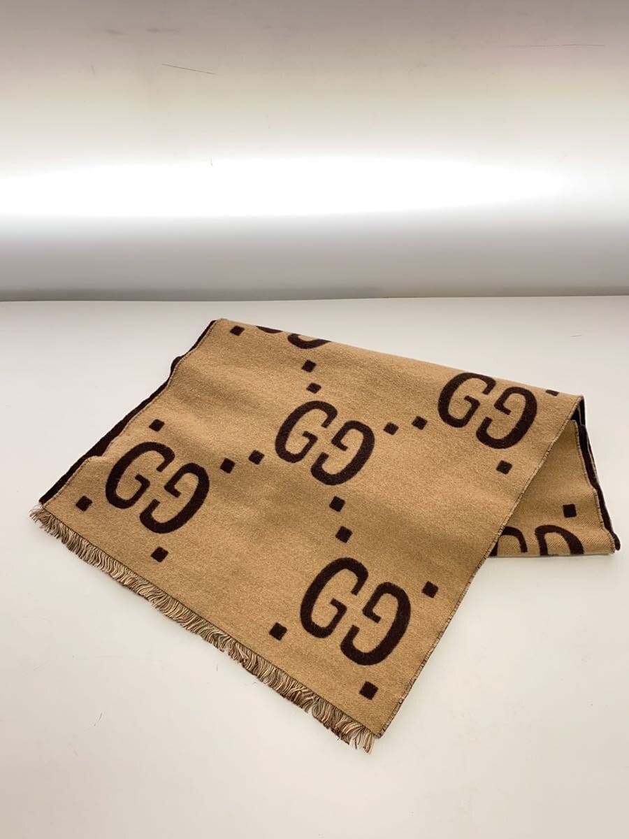 GUCCI GG Jacquard Wool Silk Scarf for Women 4G350 2179