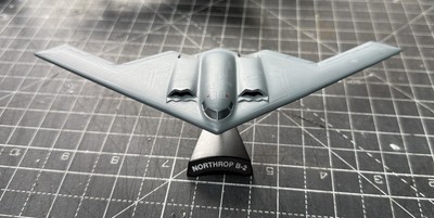 Nice Vintage B-2 Stealth Northrop Bomber US NAVY Postage Stamp Metal 1:280 Model
