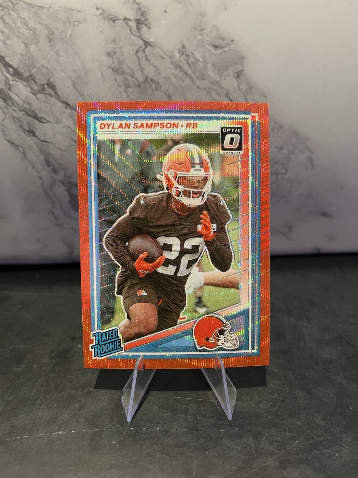 2025 Panini Donruss Optic Rated Rookie Preview Red Wave Dylan Sampson #389 (RC)!