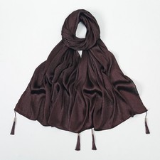 Women Tassels Shawl Turban Hijab Muslim Long Scarves Headscarf Stole Wrap Lady