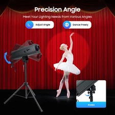 6 Color LED Follow Spot Light DJ Party Theater Disco Stage Spotlight with Stand