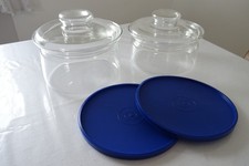 2 Mikrowellentöpfe Glas Topf Mikrowelle Kochgeschirr Glasdeckel Verschlussdeckel