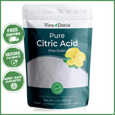 100 PURE CITRIC ACID FOOD GRADE Fine Grain Multipurpose Powder Household Use