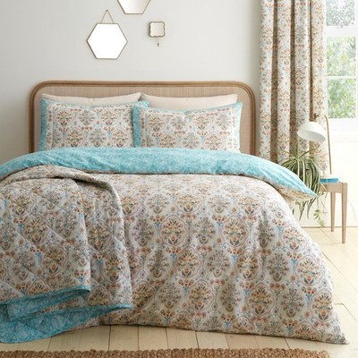 Dreams & Drapes Edena Deko Blumen Bettbezug Schlafzimmer Kollektion Natur