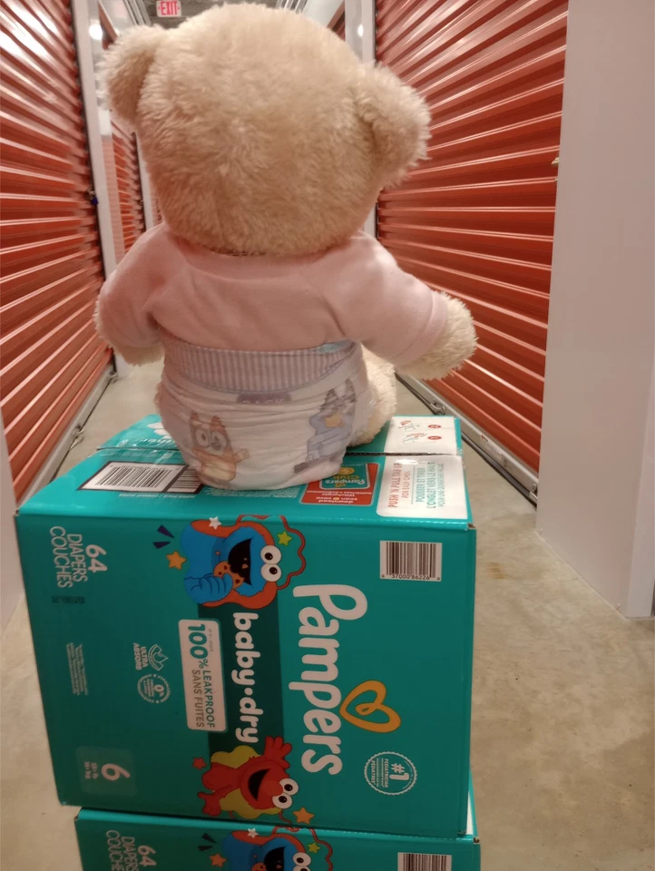 Pampers Baby Dry, talla 6, 192 pañales en total con peluche gratis incluido! Foto 3 de 4