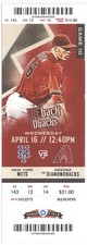 2014 Diamondbacks vs Mets Ticket: Mike Bolsinger MLB Debut/Zach Wheeler Win