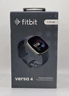 Fitbit Versa 4 Activity Tracker - Waterfall Blue/Platinum Aluminum-NEW