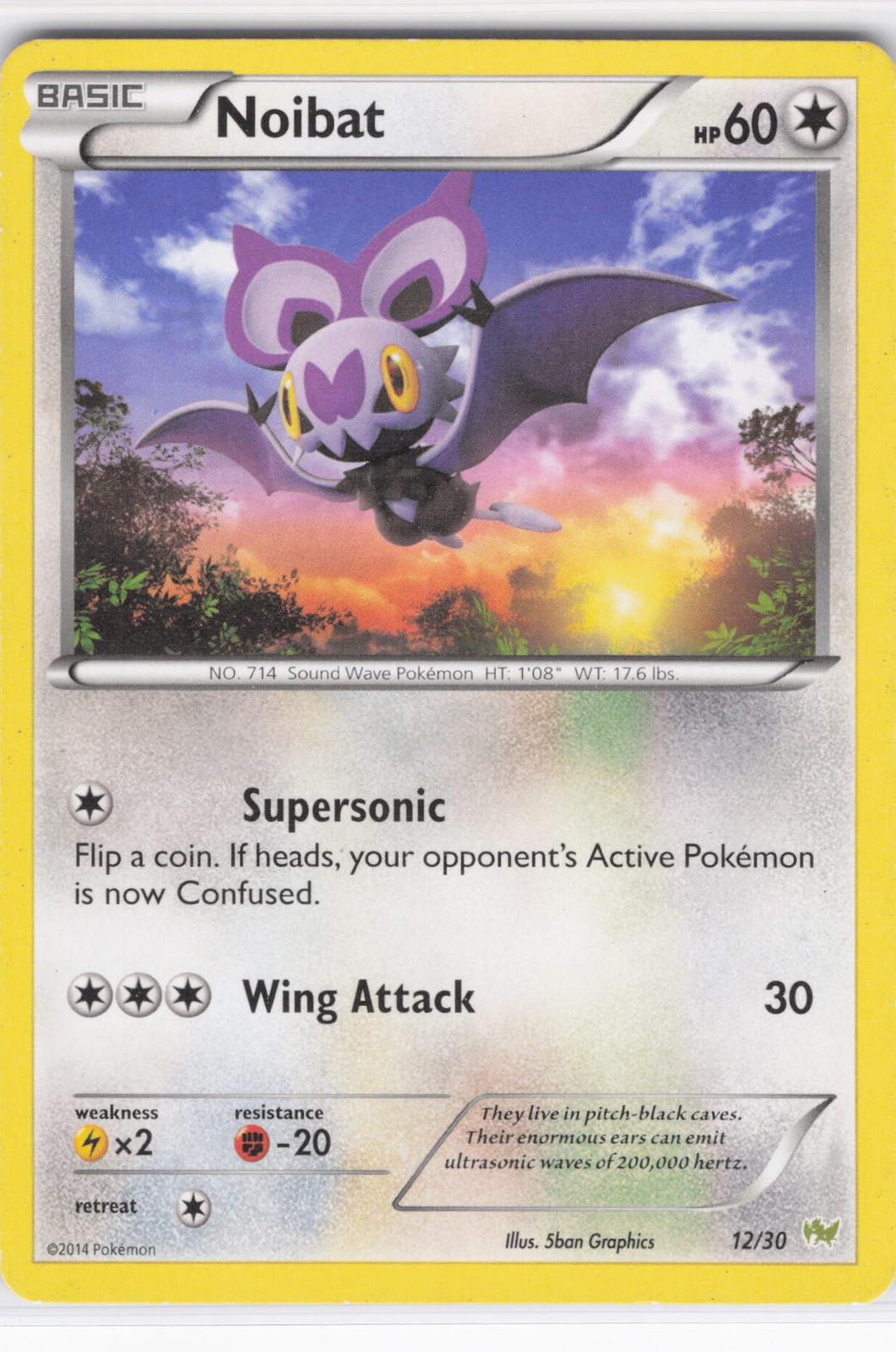 2014 Noibat (#12) Common XY Trainer Kit: Sylveon & Noivern 12/30 Normal LP-NM
