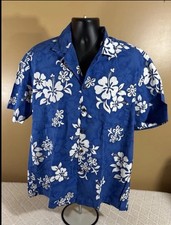 Vintage 90s Pacific Legend Hawaiian USA Made Floral Hawaii Button Up Tee Size L