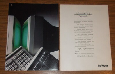 Seltene Werbung DeTeWe VARIX BIT PC Personal Computer #2 1992