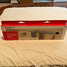 Closetmaid Chrome Tie Belt Scarves Jewelry Rack Wall Mount 78053  14 Hooks