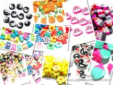 Handmade Polymer Clay Novelty Beads - Various Designs - Pack of 20