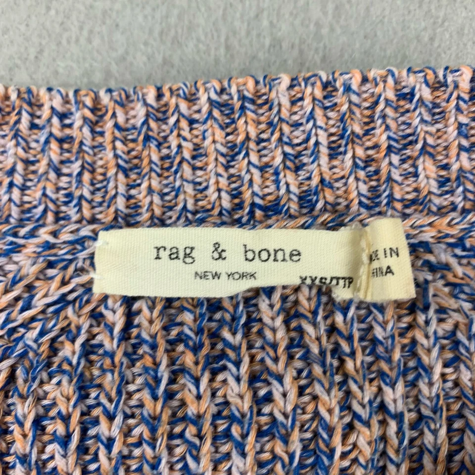 Suéter Rag & Bone Para Mujer XXS Púrpura Metálico Cuello Redondo Mangas Largas Pullover Foto 2 de 4