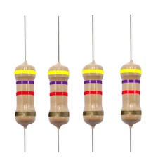 10 Pack~100PACK  4.7K Ohm Ω  5% Tolerance 1/2W 0.5 Watt Carbon Film Resistor