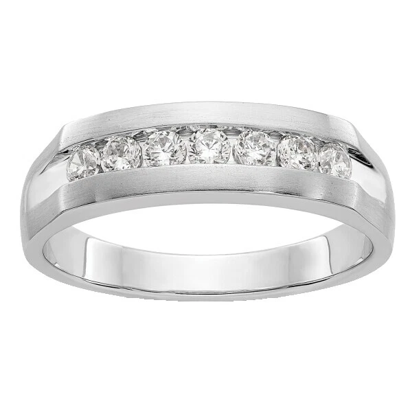 Beauty White Gold Diamond Band Rings for Men