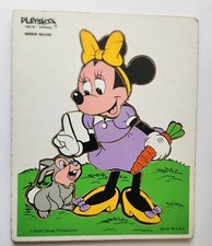 Vintage Playskool  Minnie  Mouse 8 Piece Puzzle 190-16 Made In The USA