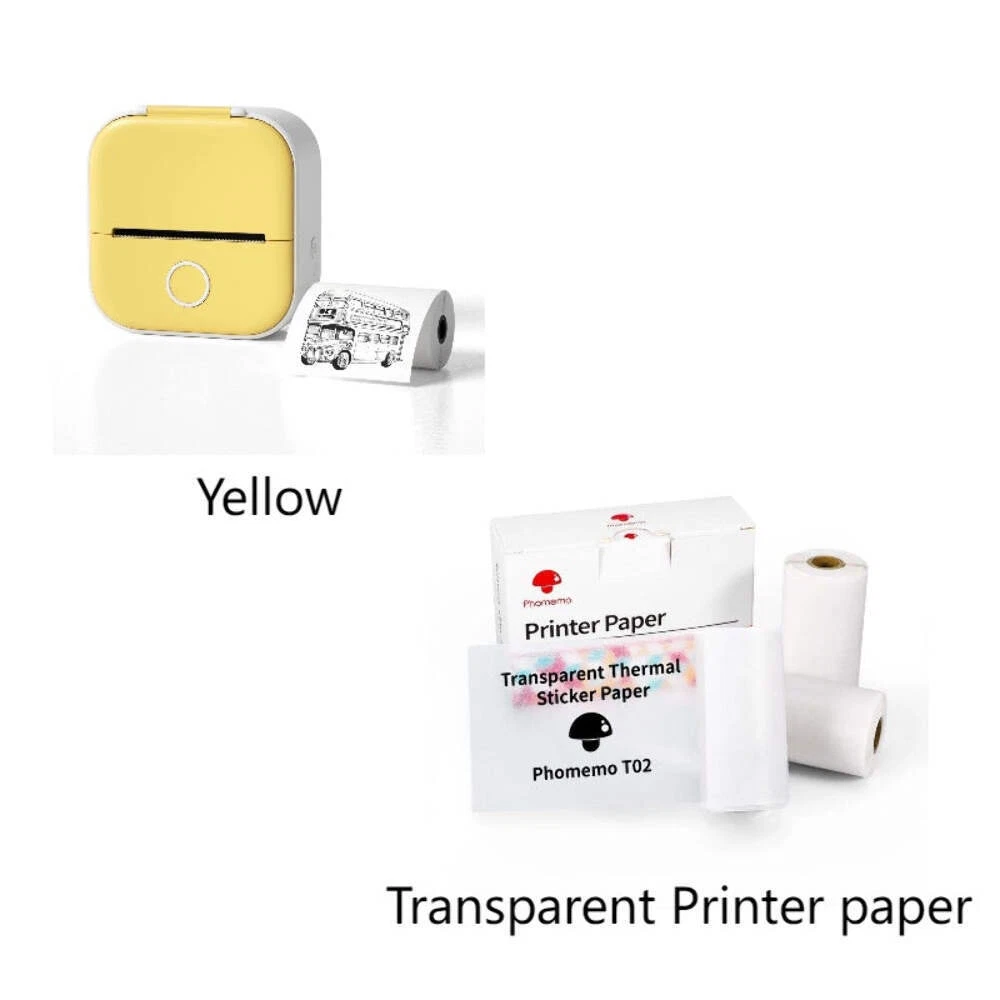 Portable Mini Thermal Label Printer for Home Photos Student Study Error Notes