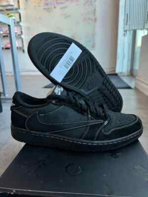 Used Jordan 1 Retro Low OG SP Travis Scott Black Phantom 243683 Sz 9 SHIPS FAST