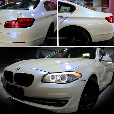 Glossy White to Blue Pearl Chameleon Chrome Vinyl Wrap Car Sticker Flexible US