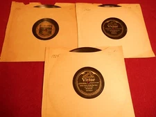 (3) 78'S BY WENDALL HALL - (2) VICTOR BAT WING & BRUNSWICK 1924-1926