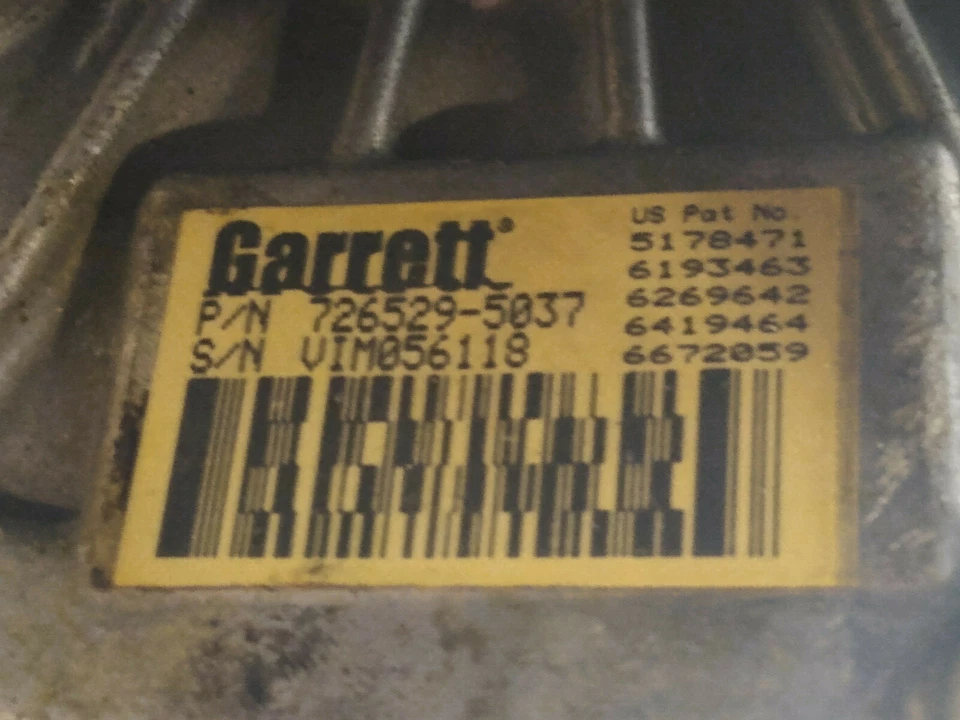 Garrett Powerstroke Turbocharger # 726529-5037 USED See Condition Notes - Image 3 of 4