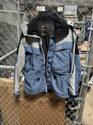 Solstice VTG Microshed Blue Grey Winter Ski Jacket Size Small Waterproof Outdoor