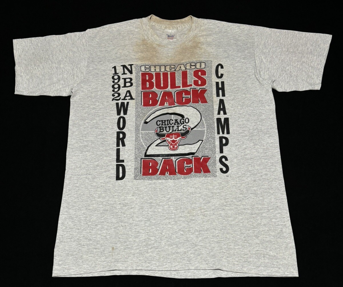Vintage Chicago Bulls 1992 Back To Back Champions Tee Single