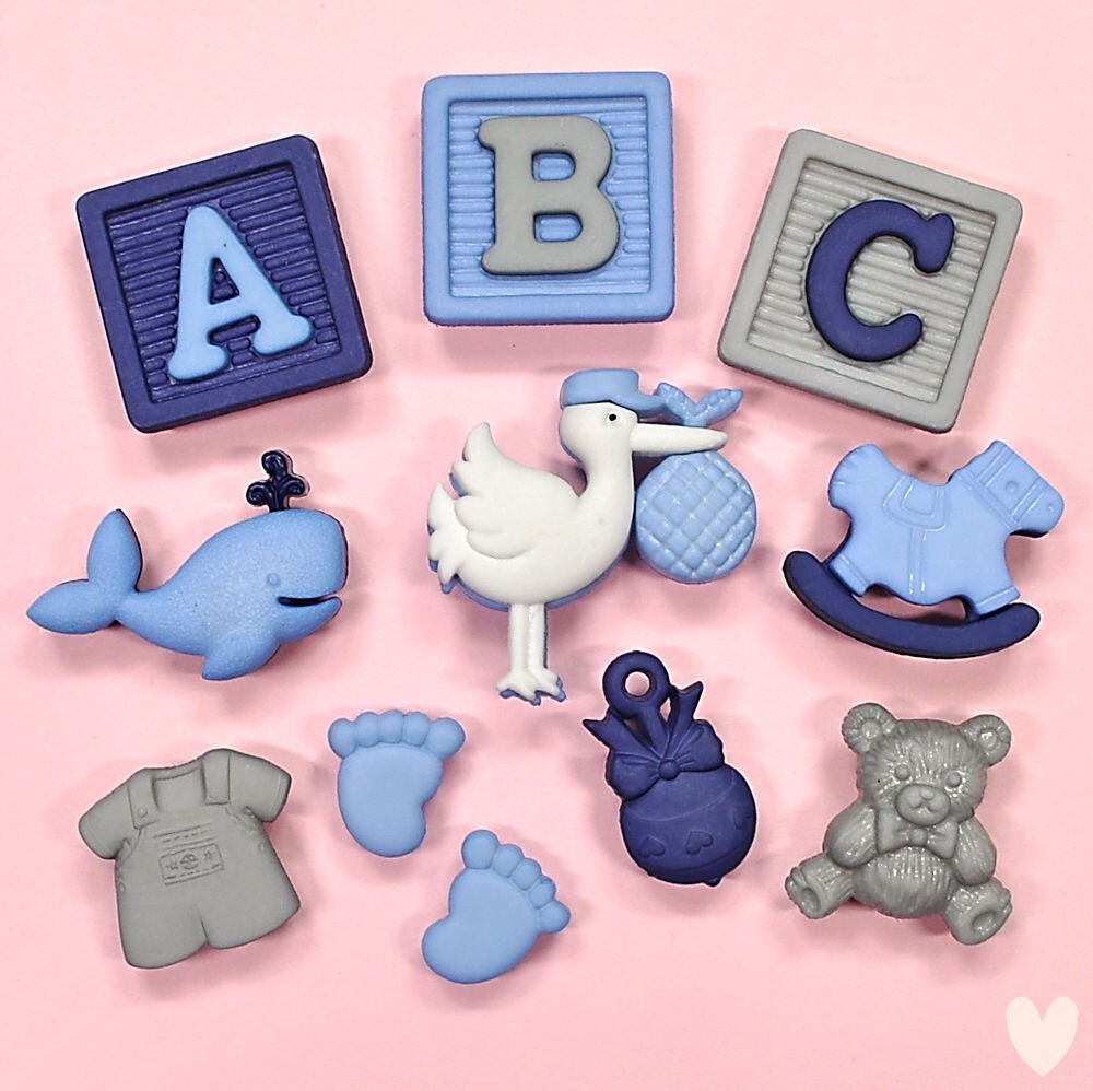 DRESS IT UP Buttons New Arrival Boy 4749 - Embellishments Rocking Horse Rattle