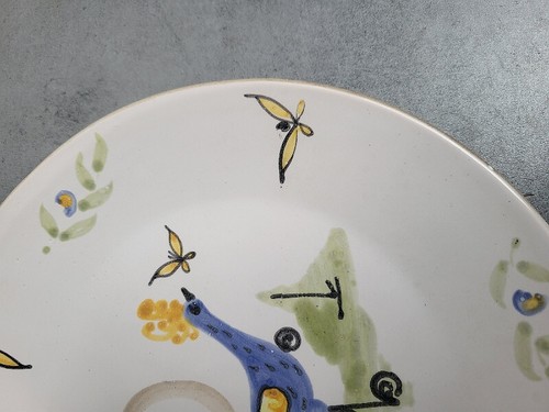 ASSIETTE ANCIENNE DECOR D'OISEAU PAPILLONS N 101 - Photo 4/7