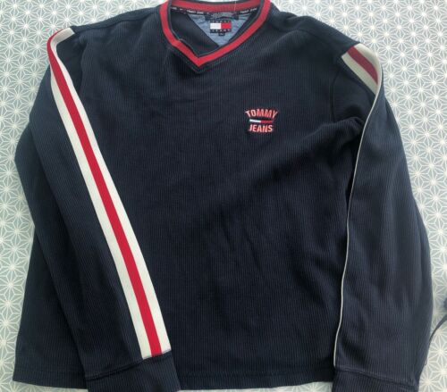 TOMMY HILFIGER Jeans Sweatshirt Spell Out Logo SZ… - image 1