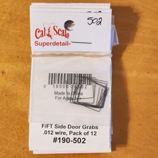 Grabs EMD FT & F Unit Diesels pkg(12; .012" Wire) Side Door Cal Scale 190-502 HO